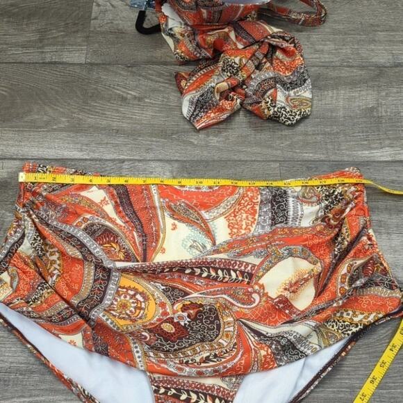 Sea Grove Plus Size High Waist Bandage Bikini Swimsuit Size 5XL - Picture 7 of 8